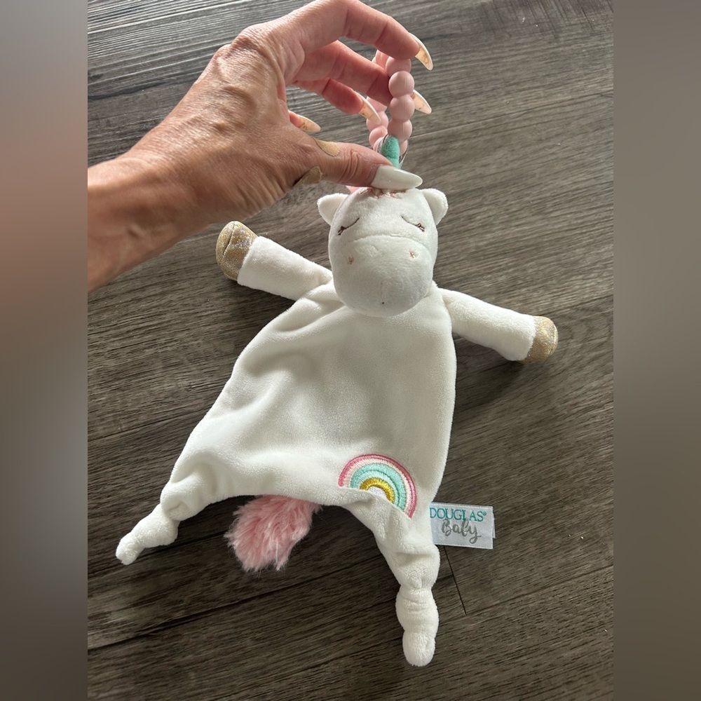 Douglas Doudou Teether Unicorn Émilie - Picture 3 of 4
